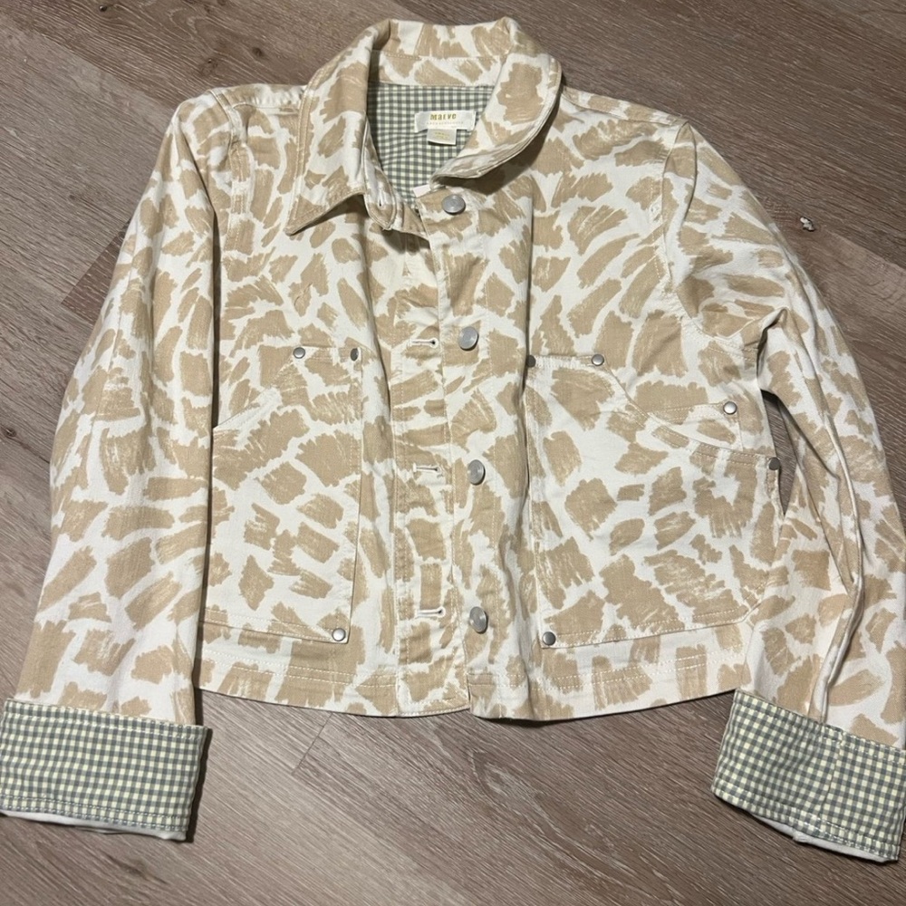 Anthropologie animal print jacket